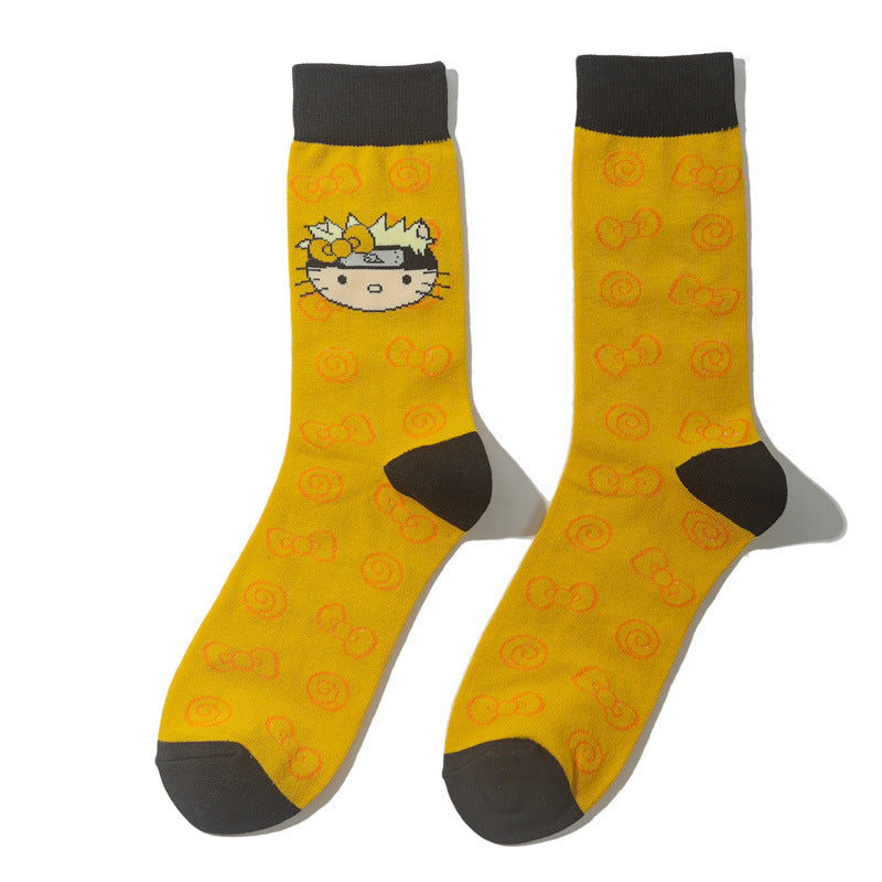 Cute Anime Pattern Mid Length Socks