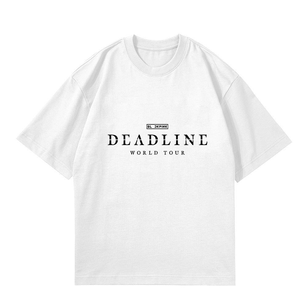 KPOP BP Logo Print Short-sleeved T-shirt