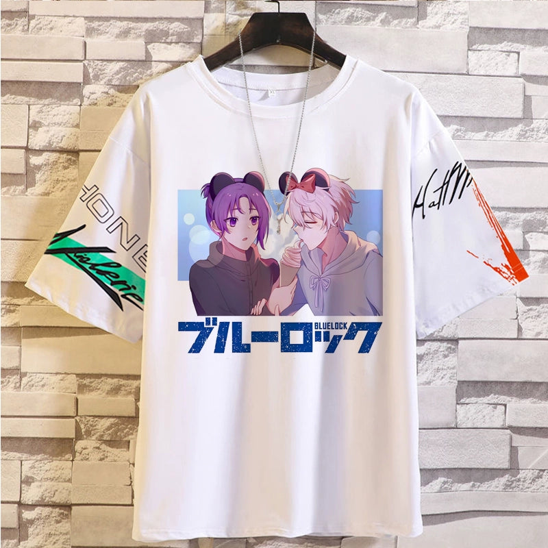 Unisex Anime Pattern Print Crew Neck T-shirt