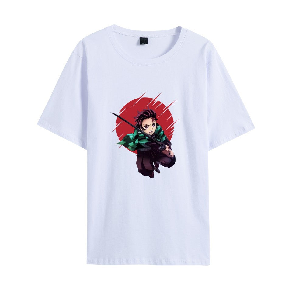 Casual Anime Printed Loose Short-sleeved T-shirt