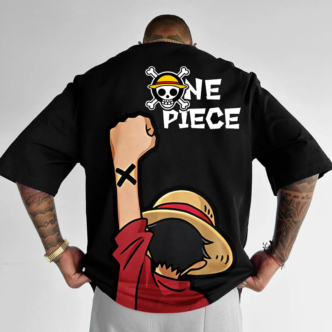 Unisex Luffy Zoro Graphic Short Sleeve T-Shirt