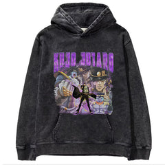 Vintage Anime JOJO Oversize Washed Hoodie