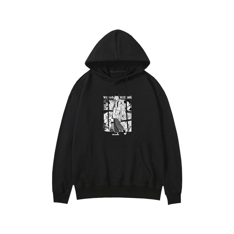 Unisex Nekoma Kageyama Letter Print Cotton Hoodie