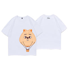 Kpop Wolf Chan Leebit Crew Neck Short-sleeved T-shirt