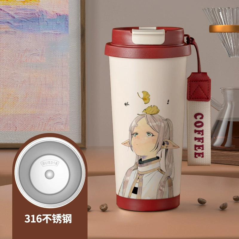 Anime Printed Coffee Thermos Cup