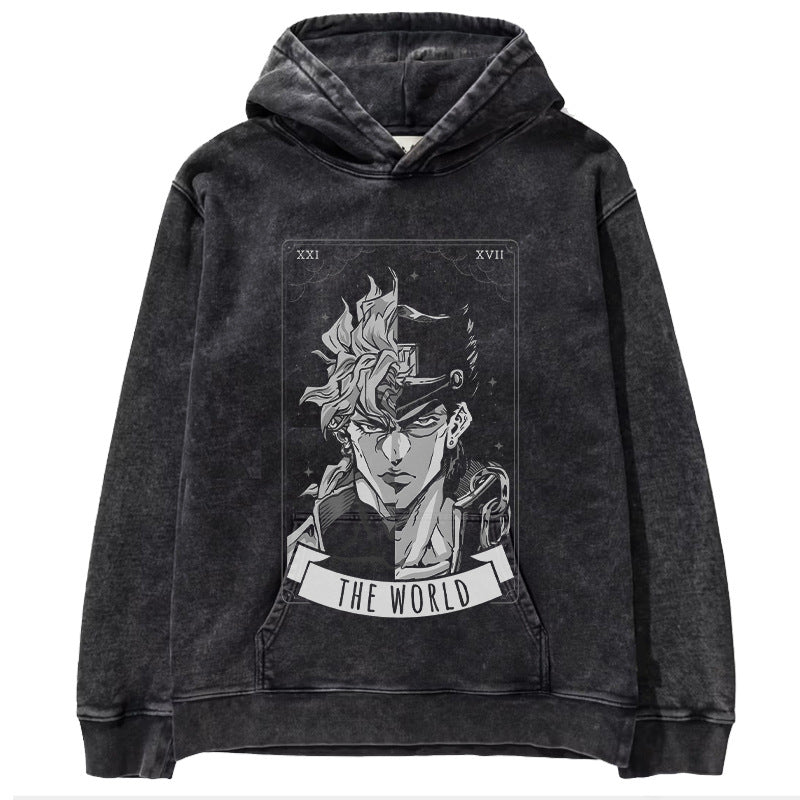 Vintage Anime JOJO Oversize Washed Hoodie