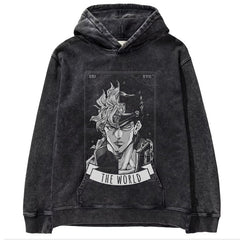 Vintage Anime JOJO Oversize Washed Hoodie