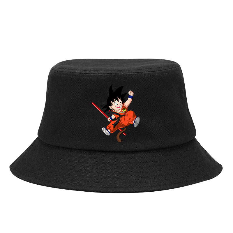 Trendy Goku Anime Print Bucket Hat