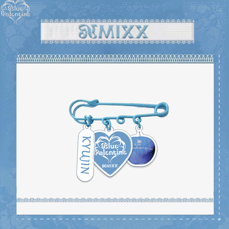 Blue Valentine Cartoon Acrylic Pins