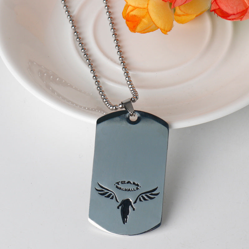 Anime Stainless Steel Dog Tag Necklace