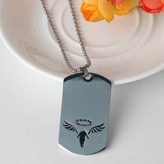 Anime Stainless Steel Dog Tag Necklace