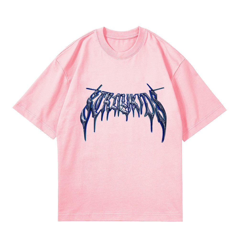Casual KPOP Sk7th Logo Short-sleeved T-shirt