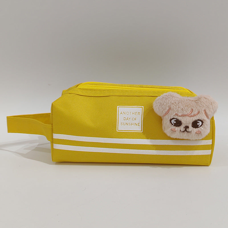 Cartoon KPOP Double Zipper Pencil Bag