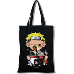 Trendy Uzumaki Print Canvas Shoulder Bag