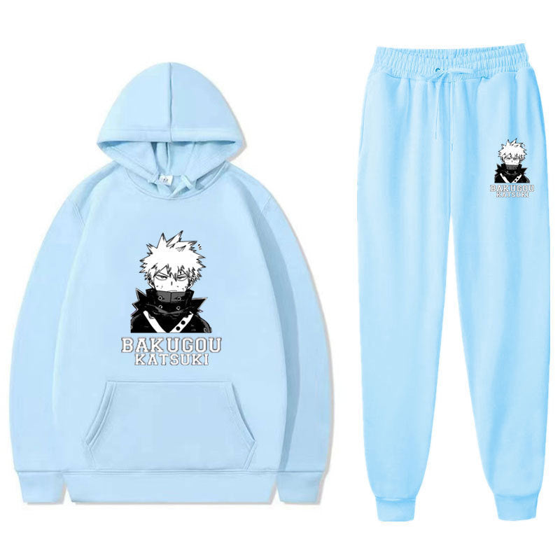 Casual Anime Bakugou Sports Hoodie Pants Suit