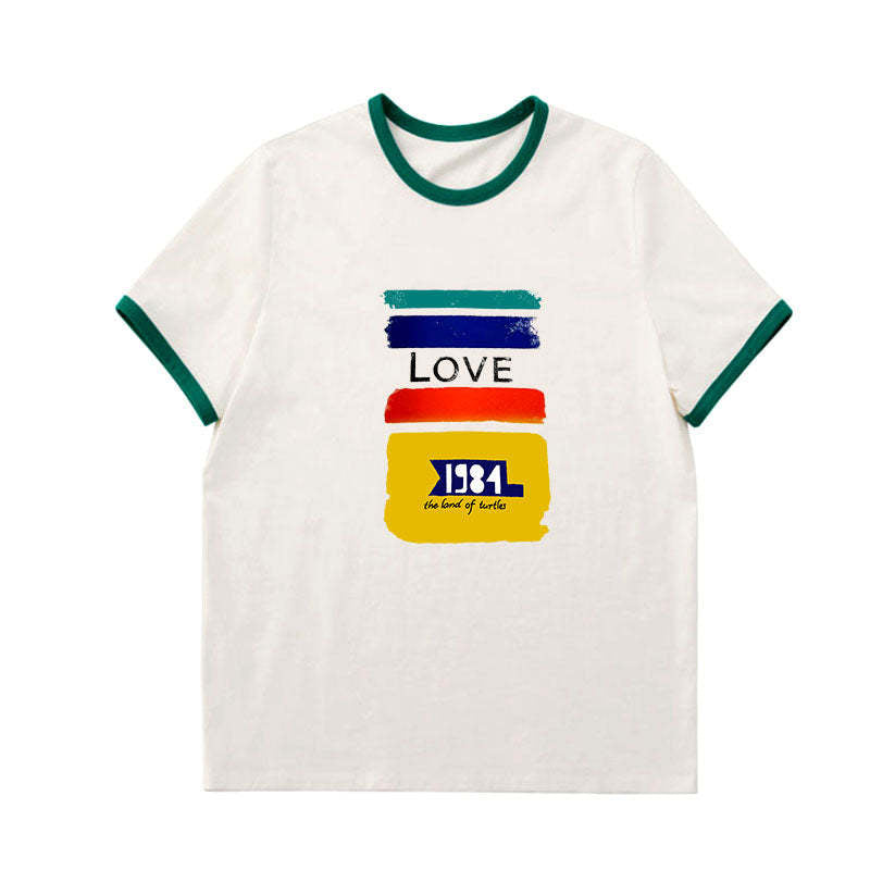 Unisex Kpop Loose Summer Short-sleeved T-shirt