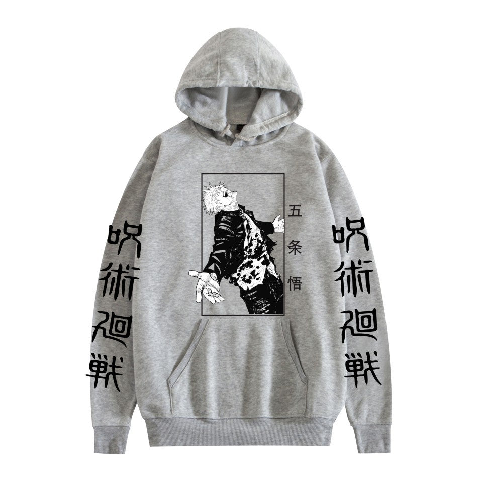 Unisex Anime Print Casual Loose Hoodie