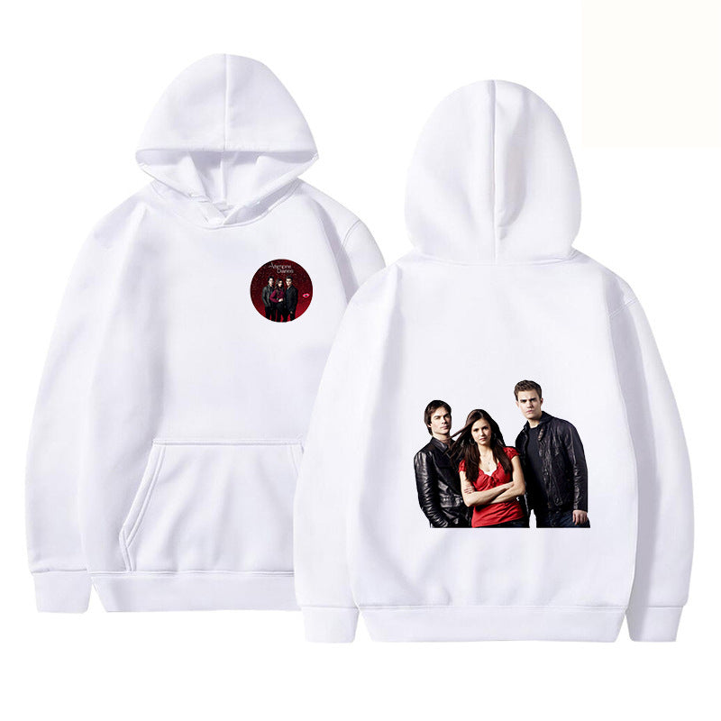 TVD Logo Printed Casual Hoodie