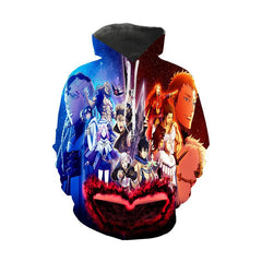 Unisex Anime 3D Print Pullover Hoodie