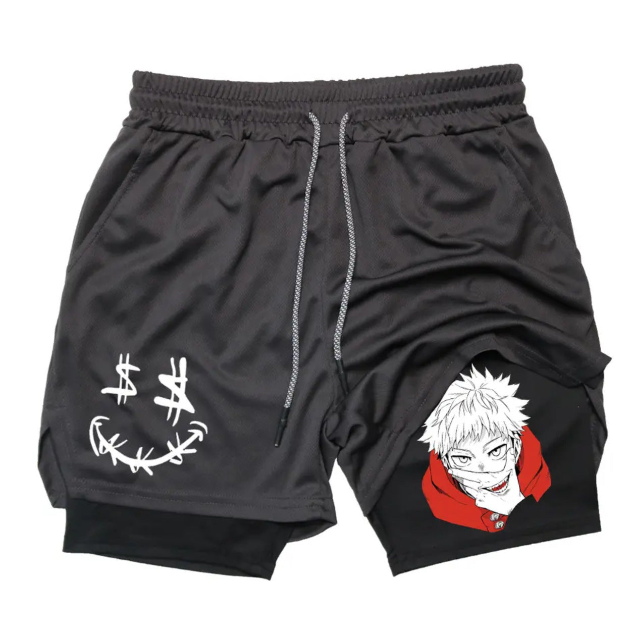 Men's Anime Digital Print Casual Slim Fit Shorts