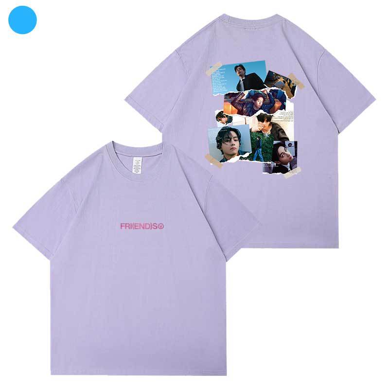 Unisex Kpop Print Short-sleeved Loose T-shirt