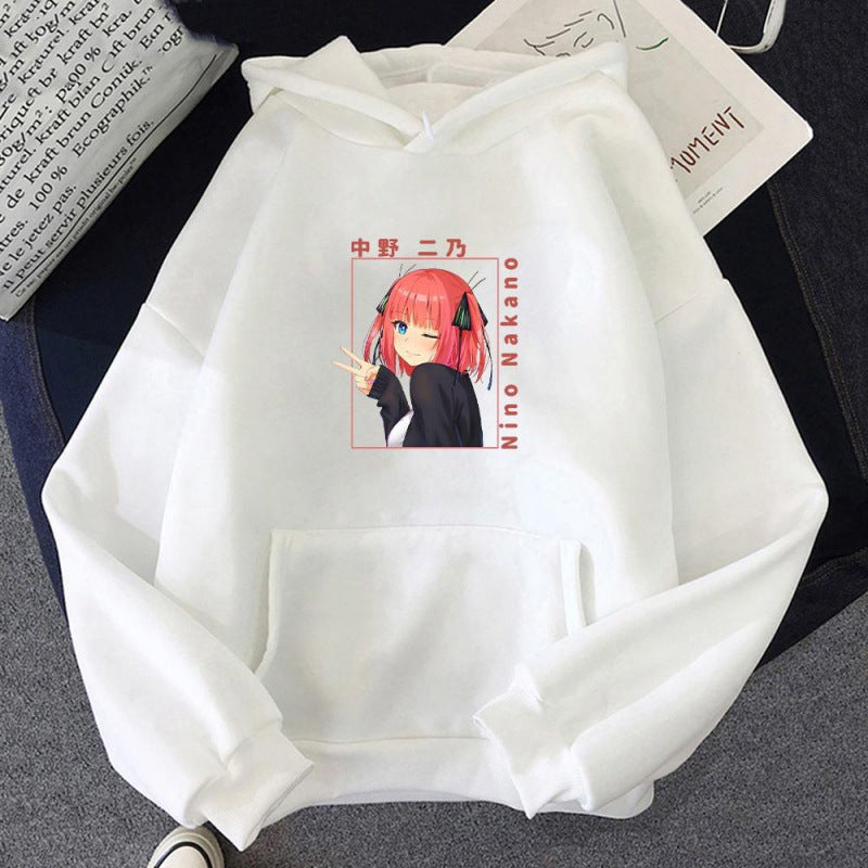 Unisex Anime Nino Nakano Printed Loose Hoodie