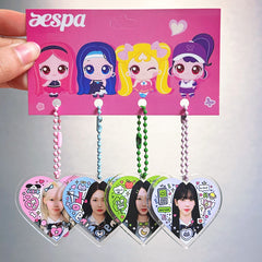 AE "My World" Acrylic Heart-shaped Pendant Set