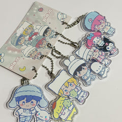 Plave Doll Acrylic Pendant Keyring Set