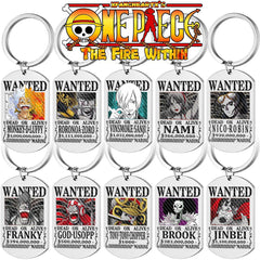 Luffy Wanted Dog Tag Keychain