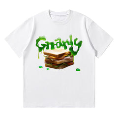 Creative Kpop Gnarly Graphic Crew Neck T-shirt