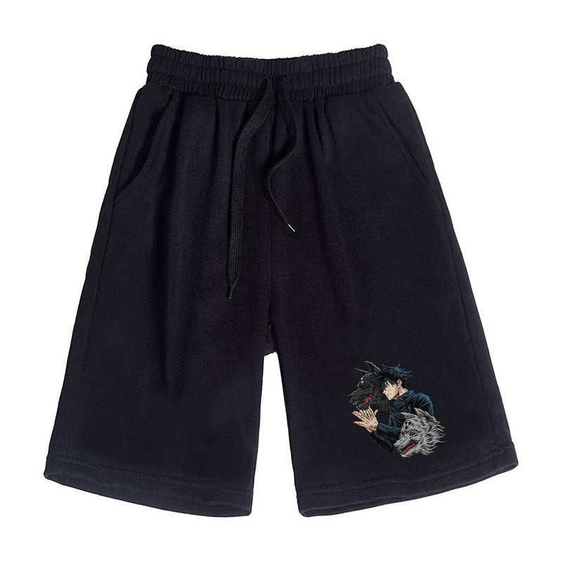 Casual Men's Anime Print Sports Shorts