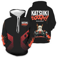 Unisex Bakugou Digital Print Cosplay Loose Hoodie