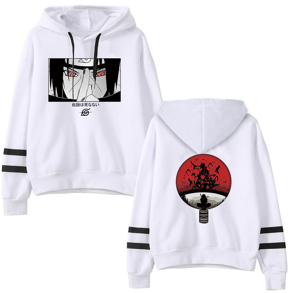 Trendy Anime Itachi Long-sleeved Striped Hoodie