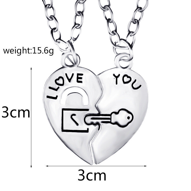 BEST FRIENDS Heart-shaped Pendant Necklace