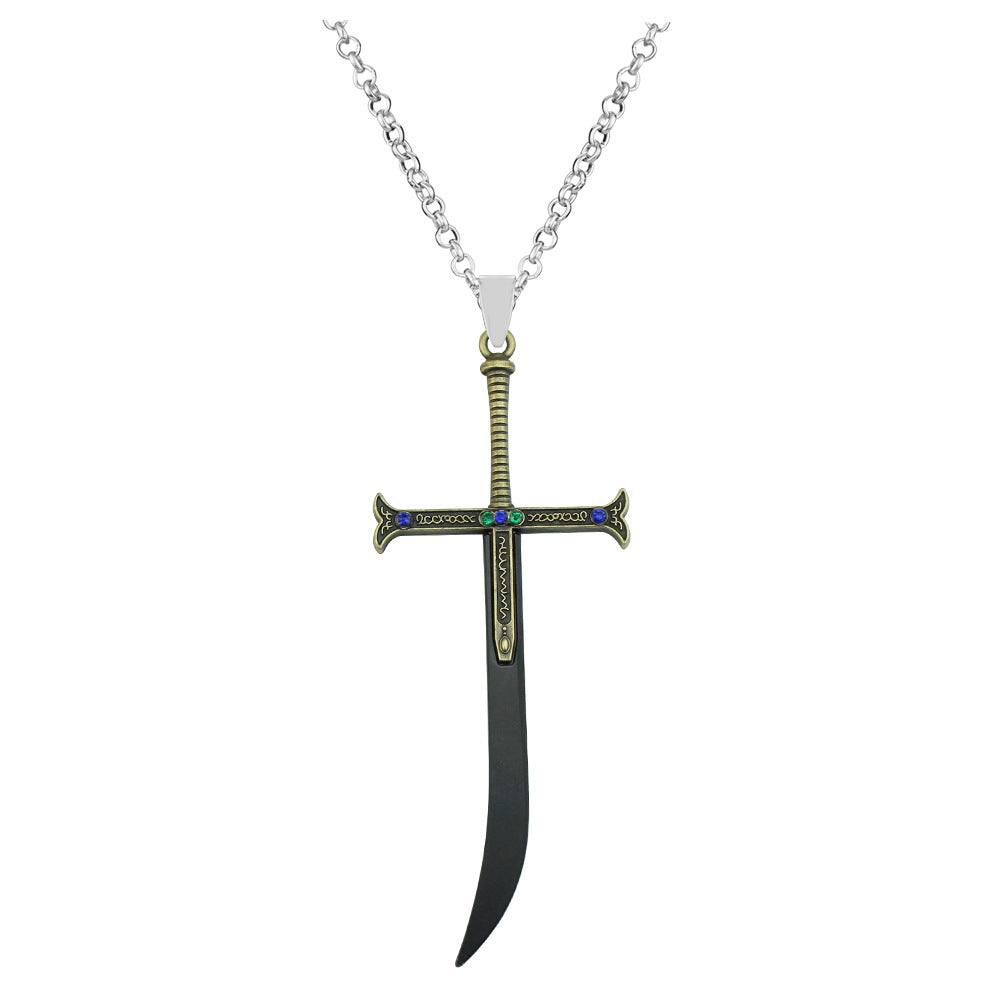 Cool Anime Sword Necklace Keychain Pendant