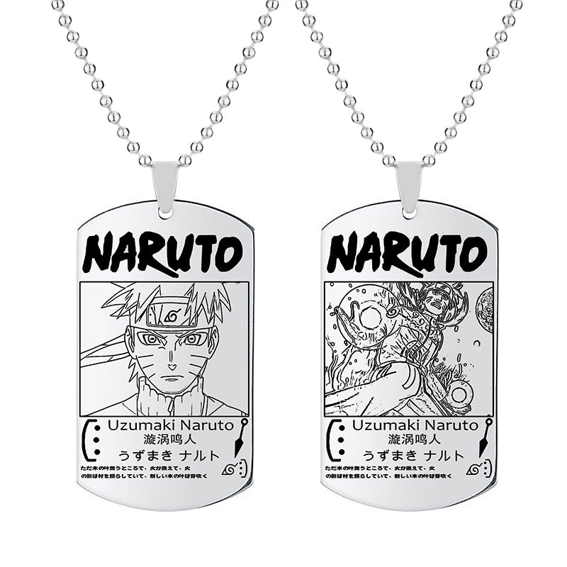 Trendy Sasuke Tag Pendant Necklace