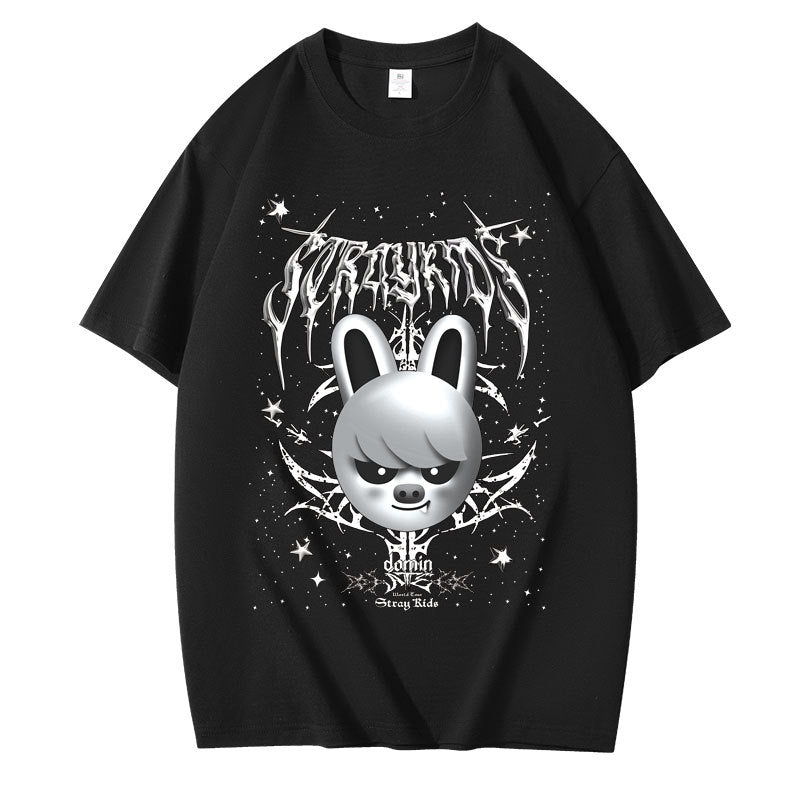 KPOP Jiniret Bbokari Print Short-sleeved T-shirt