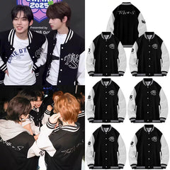 TWS Album TryWithUs Stand-up Collar Baseball Coat