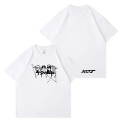 KPOP Graffiti Short-sleeved Cotton T-shirt