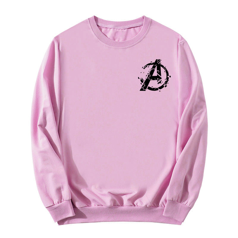 Unisex Avengers Logo Printed Round Neck Sweatshirt