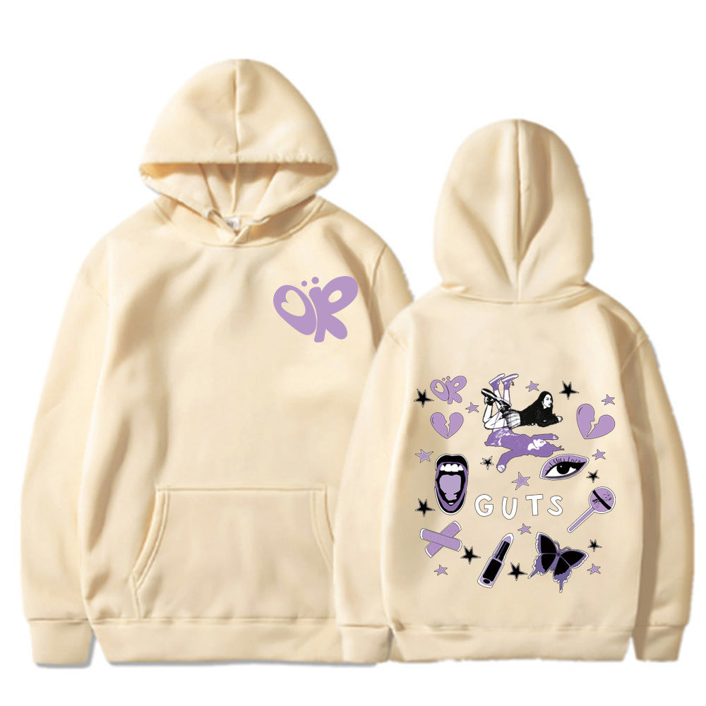 Casual Guts Olivia Printed Loose Hoodie