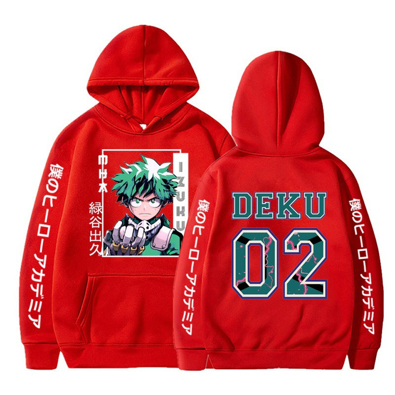 Unisex Anime Deku Printed Casual Hoodie