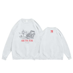 Jimin & Junk Kook Are You Sure Print Crew Neck Sweatshirt