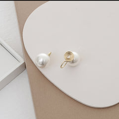 Versatile Pearl Stud Earrings Ear Clips