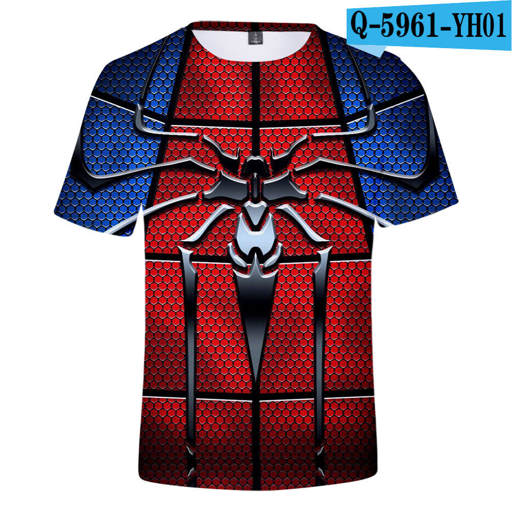 Spider-Man Cosplay 3D Print Short Sleeve T-Shirt