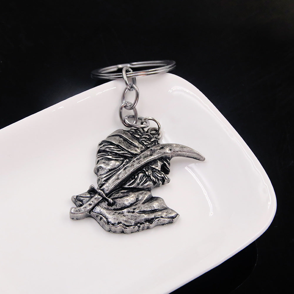 Cool Curved Sword Talisman Cos Keychain Pendant