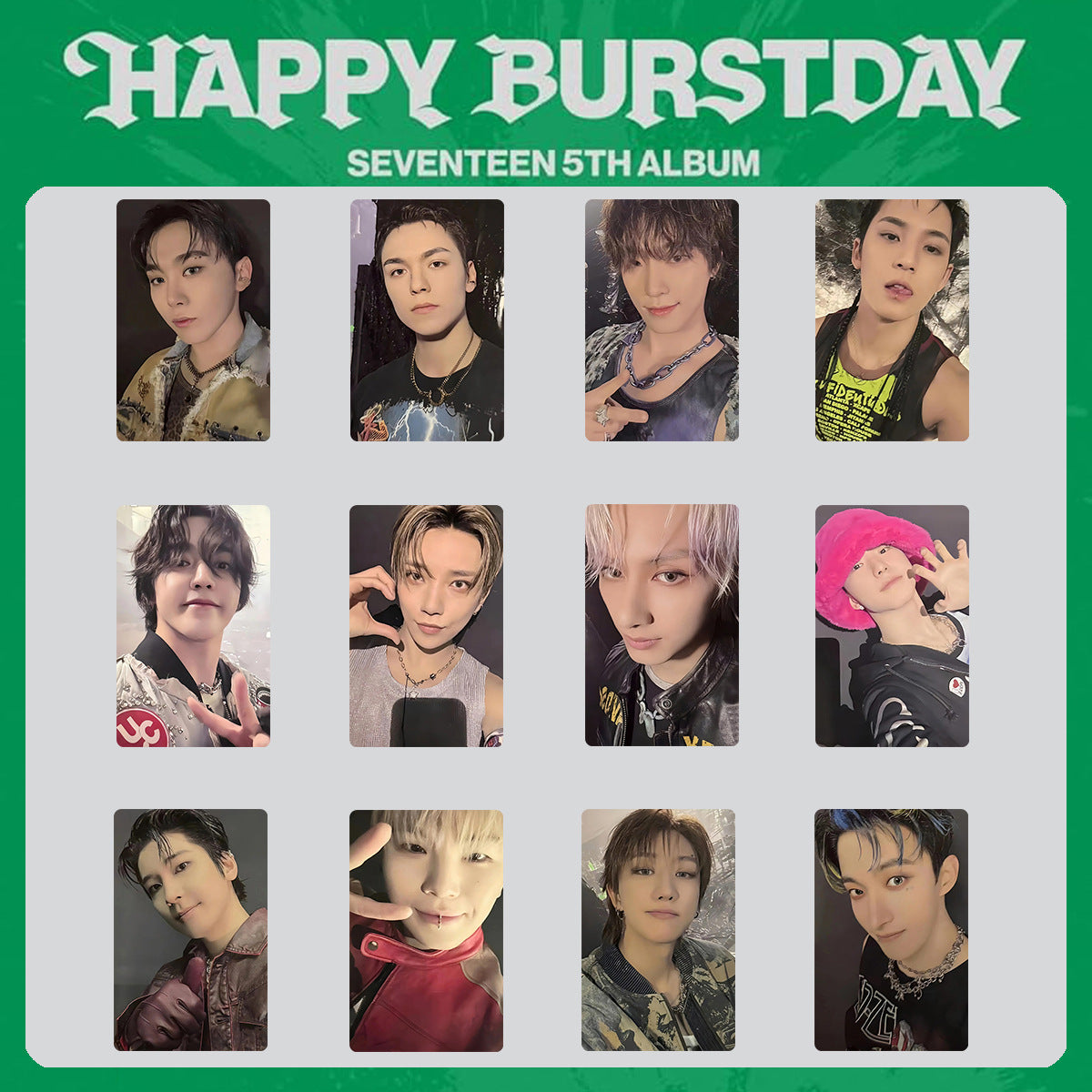 SEVENTEEN Happy Burstday Photocards