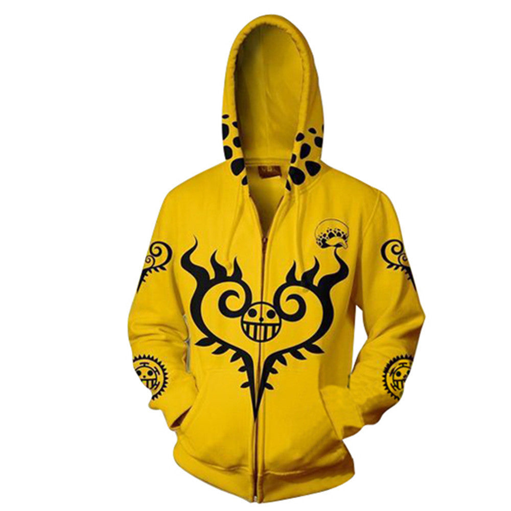 Unisex Luffy Graphic 3D Print Cosplay Zipper Hoodie