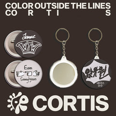 KPOP Tinplate Badge Mirror Keychain Bag Pendant