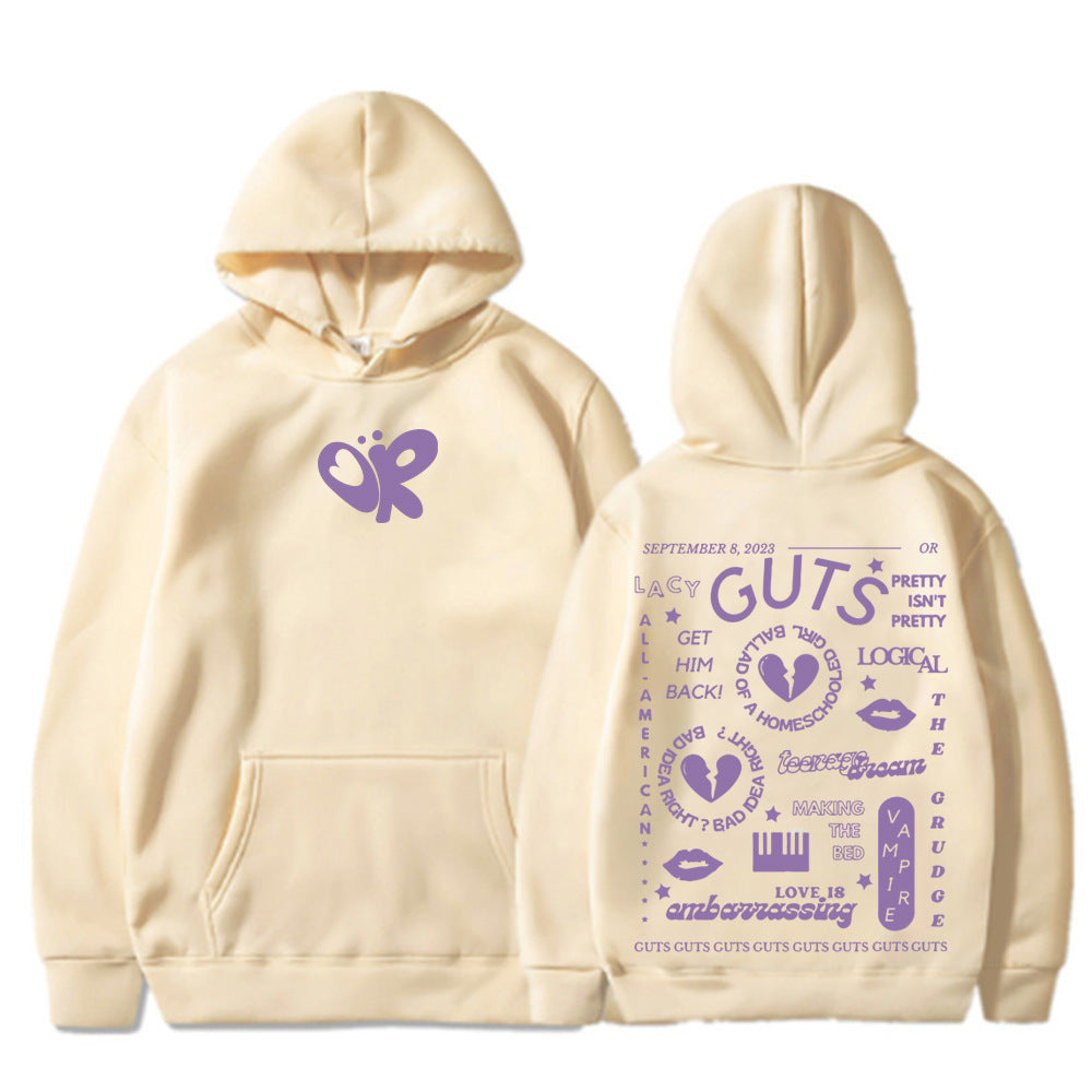 Casual Guts Olivia Printed Loose Hoodie